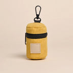Porte sac à déjections en velours côtelé muni d'un crochet