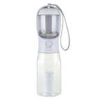 Bouteille d'eau portable 3 en 1 pour chien - avec distributeur de nourriture + sachets de déjections