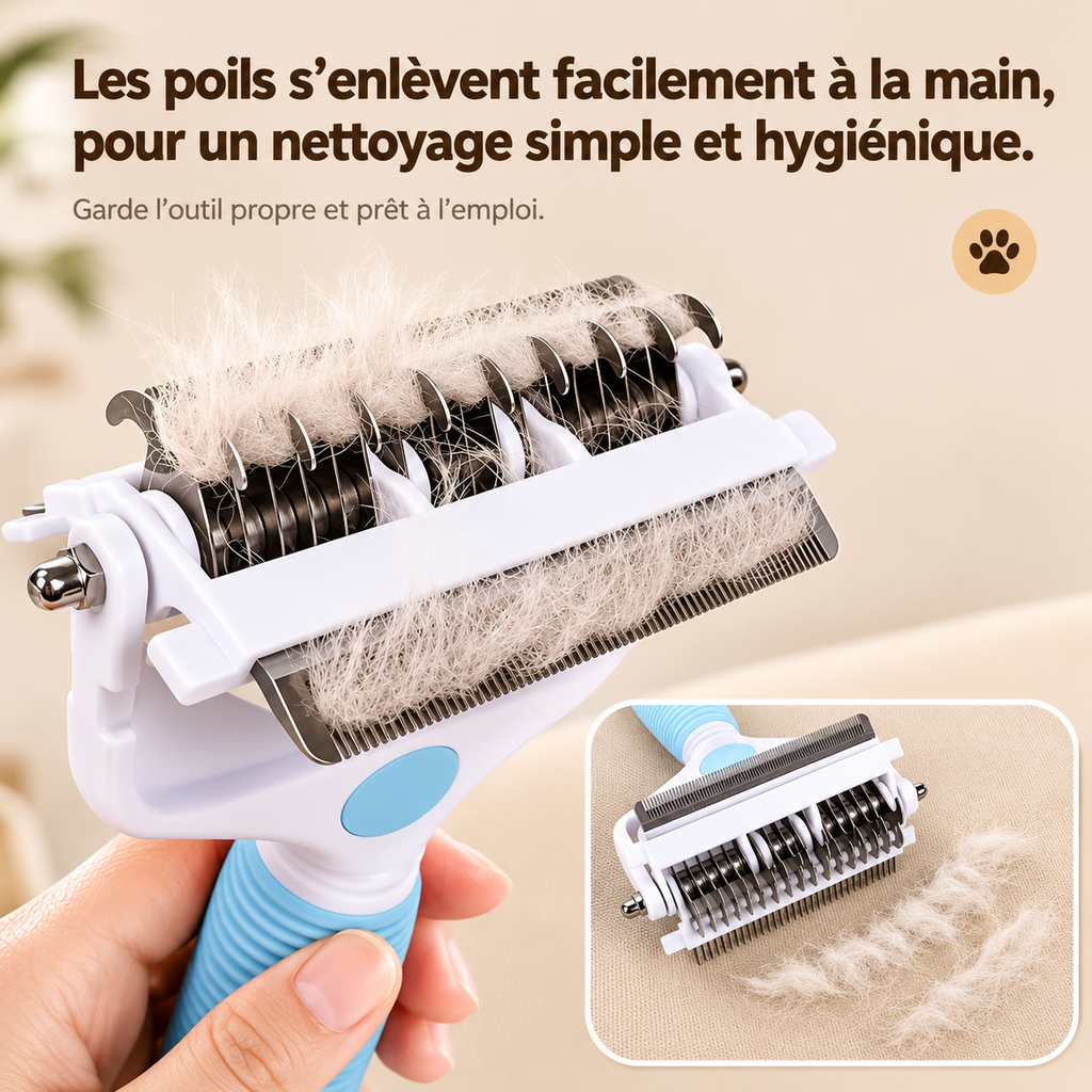 Brosse de Toilettage 3-en-1