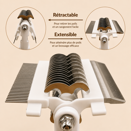 Brosse de Toilettage 3-en-1