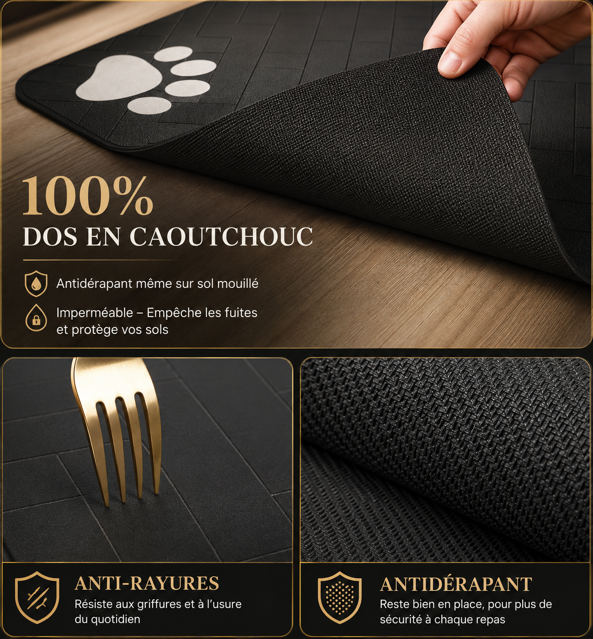 Tapis absorbant pour gamelles