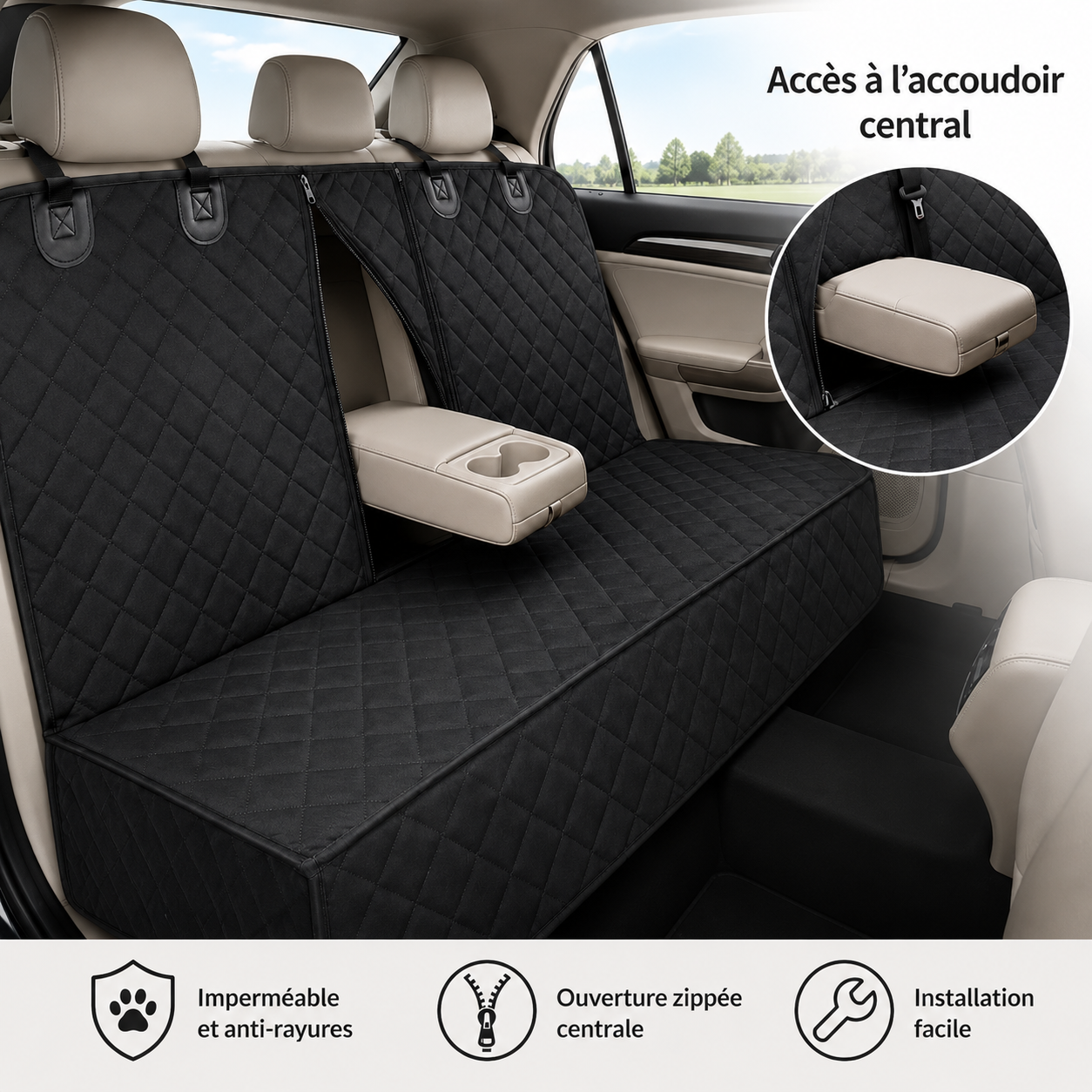 Protection de Banquette Auto pour Chien