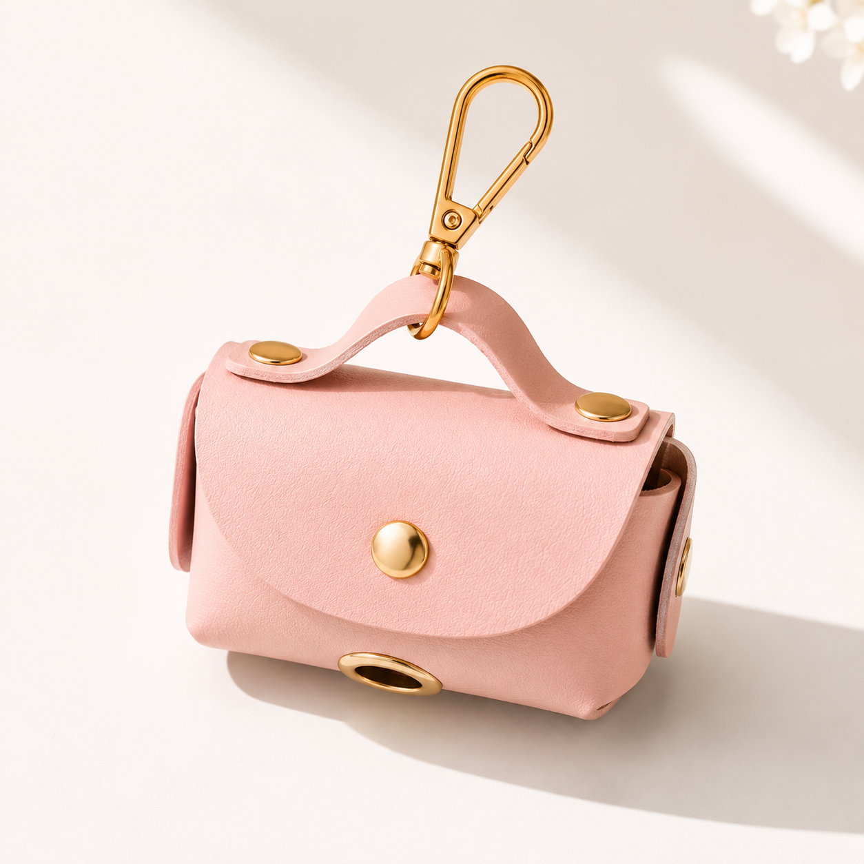 Porte-sacs à déjections élégant en simili cuir