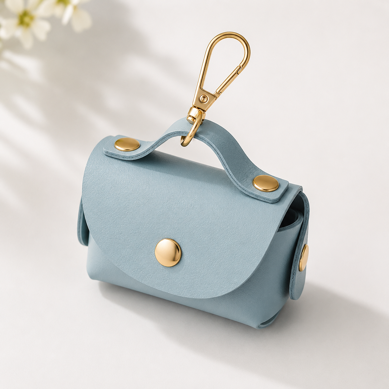 Porte-sacs à déjections élégant en simili cuir