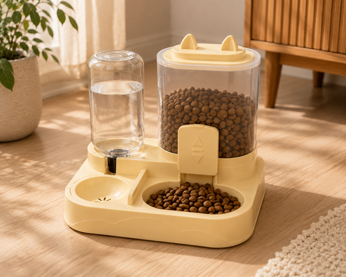 Distributeur de croquettes & d'eau 2 en 1