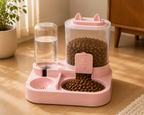 Distributeur de croquettes & d'eau 2 en 1