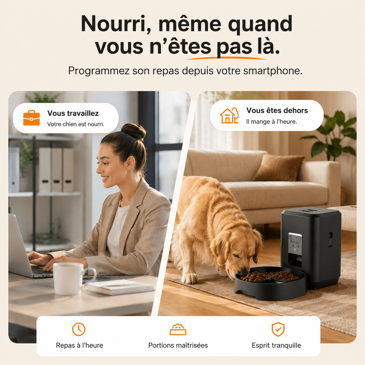 Distributeur de croquettes intelligent à distance