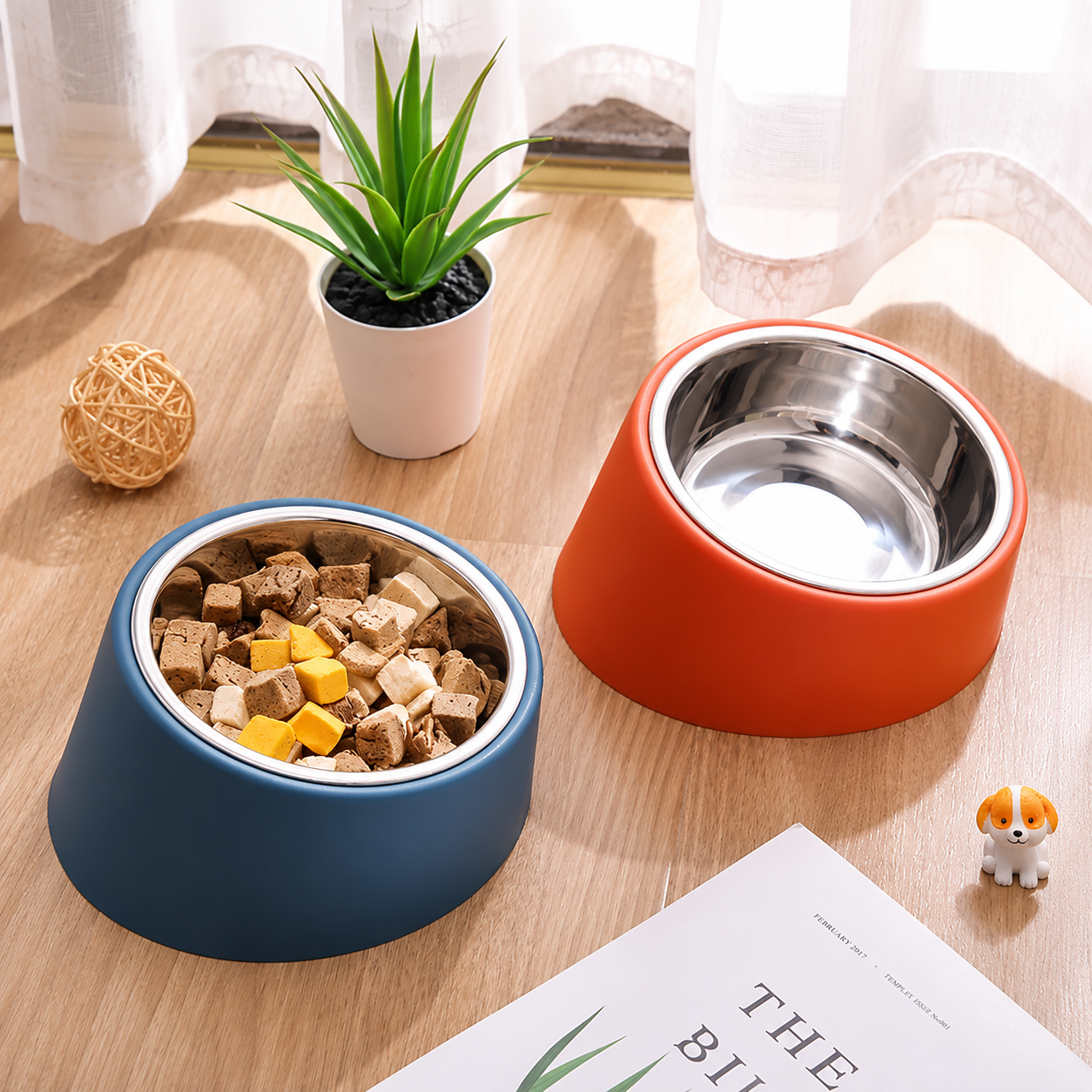 Gamelle surélevée en acier inoxydable pour chien