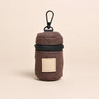 Porte sac à déjections en velours côtelé muni d'un crochet
