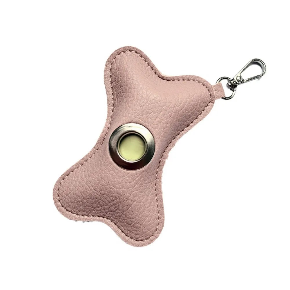 Distributeur de sacs à déjections élégant en cuir  – Avec rouleau inclus 